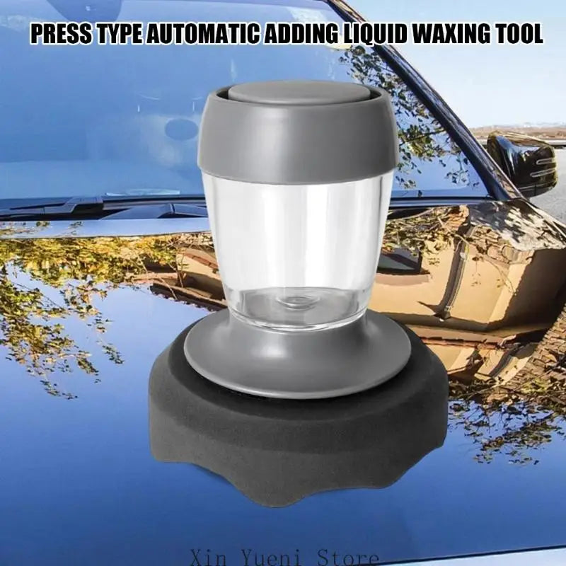 Reusable Tire Applicator Sponge with Press Top Reservoir for Smooth Polish Distribution in DIY Vehicle Detailing