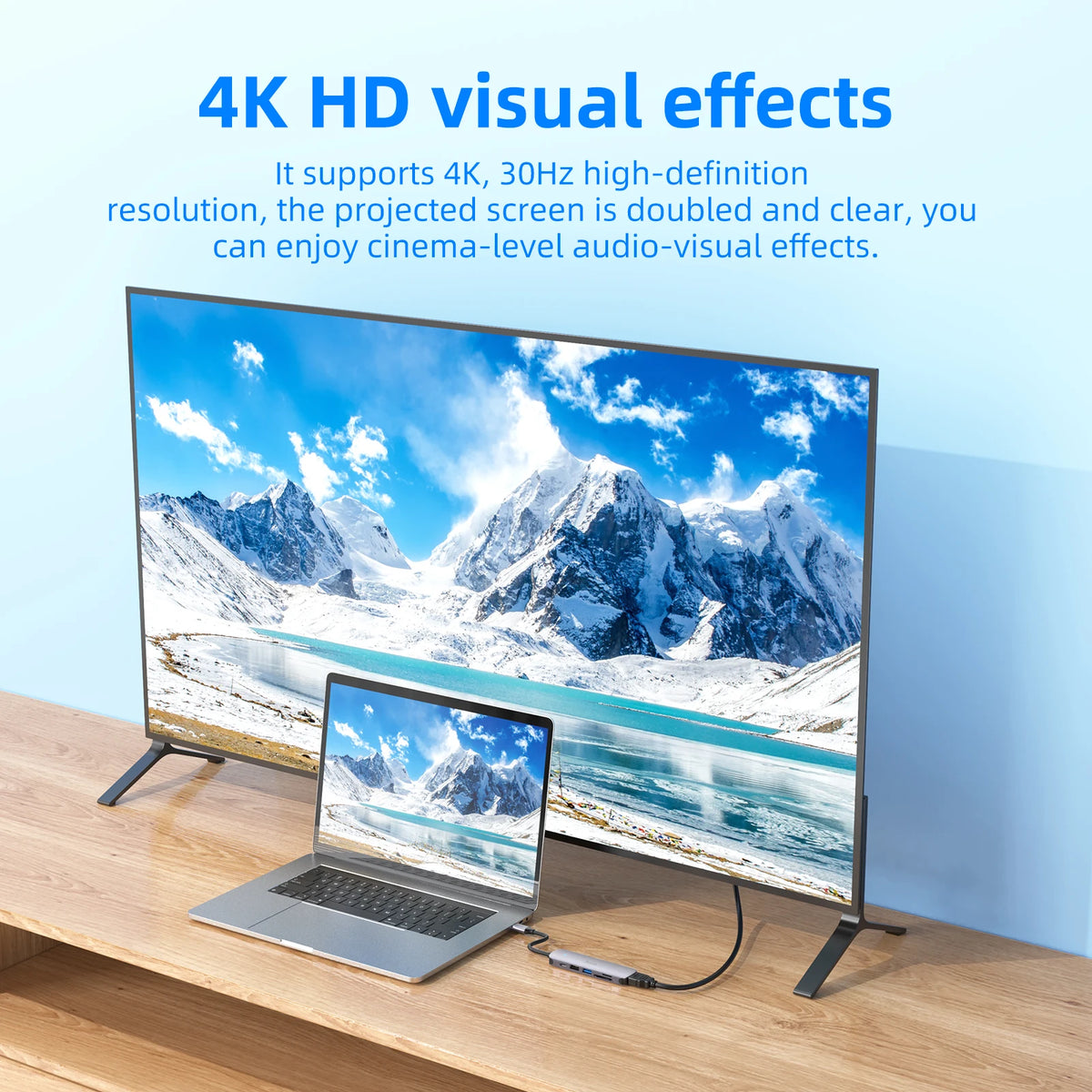 HOCO USB C HuB Type C to USB 3.0 2.0 Adapter PD60W Dock For MacBook Pro Air HDMI-Compatible Splitter 4K 30HZ HDTV OTG Adapters