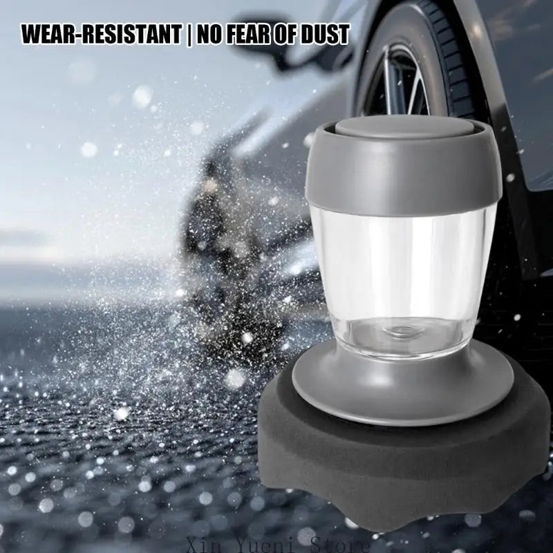 Reusable Tire Applicator Sponge with Press Top Reservoir for Smooth Polish Distribution in DIY Vehicle Detailing