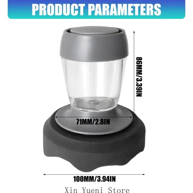 Reusable Tire Applicator Sponge with Press Top Reservoir for Smooth Polish Distribution in DIY Vehicle Detailing