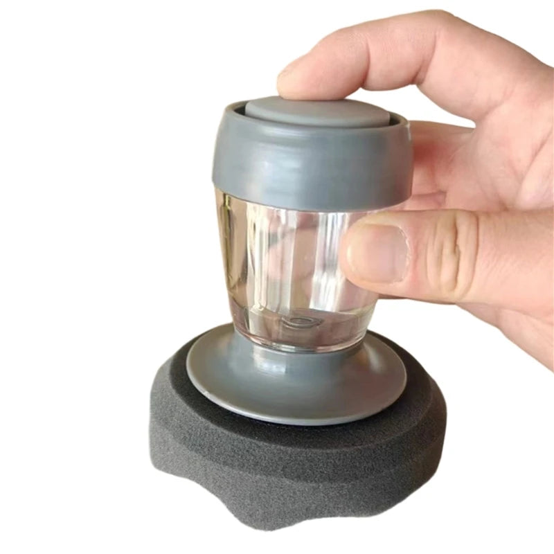 Reusable Tire Applicator Sponge with Press Top Reservoir for Smooth Polish Distribution in DIY Vehicle Detailing