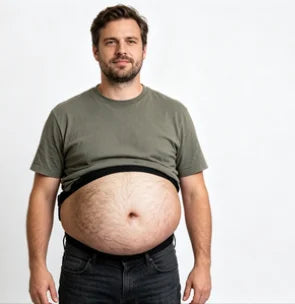 Invisible beer belly waist bag -3D fake belly waist bag, hidden storage bag for outdoor and travel use